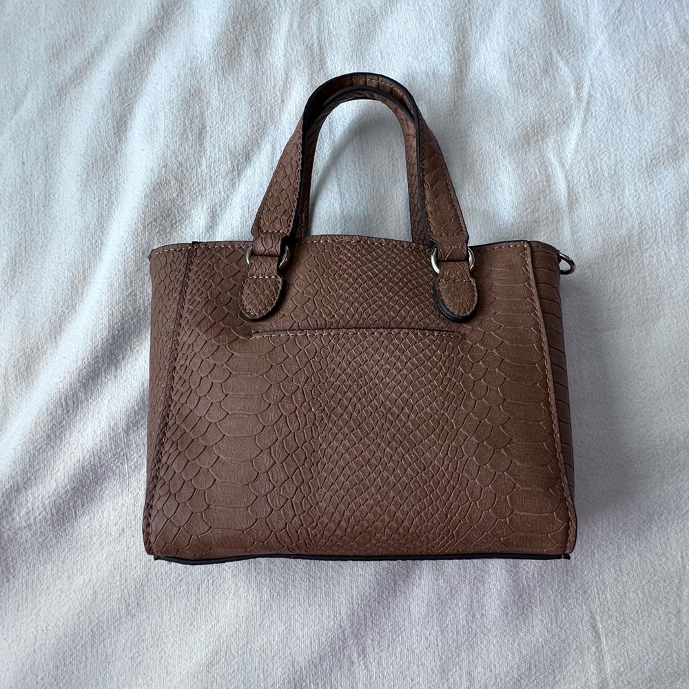 Jessica Simpson Brown Satchel with Gold Accents - Picture 4 of 9